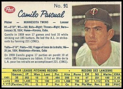91 Camilo Pascual
